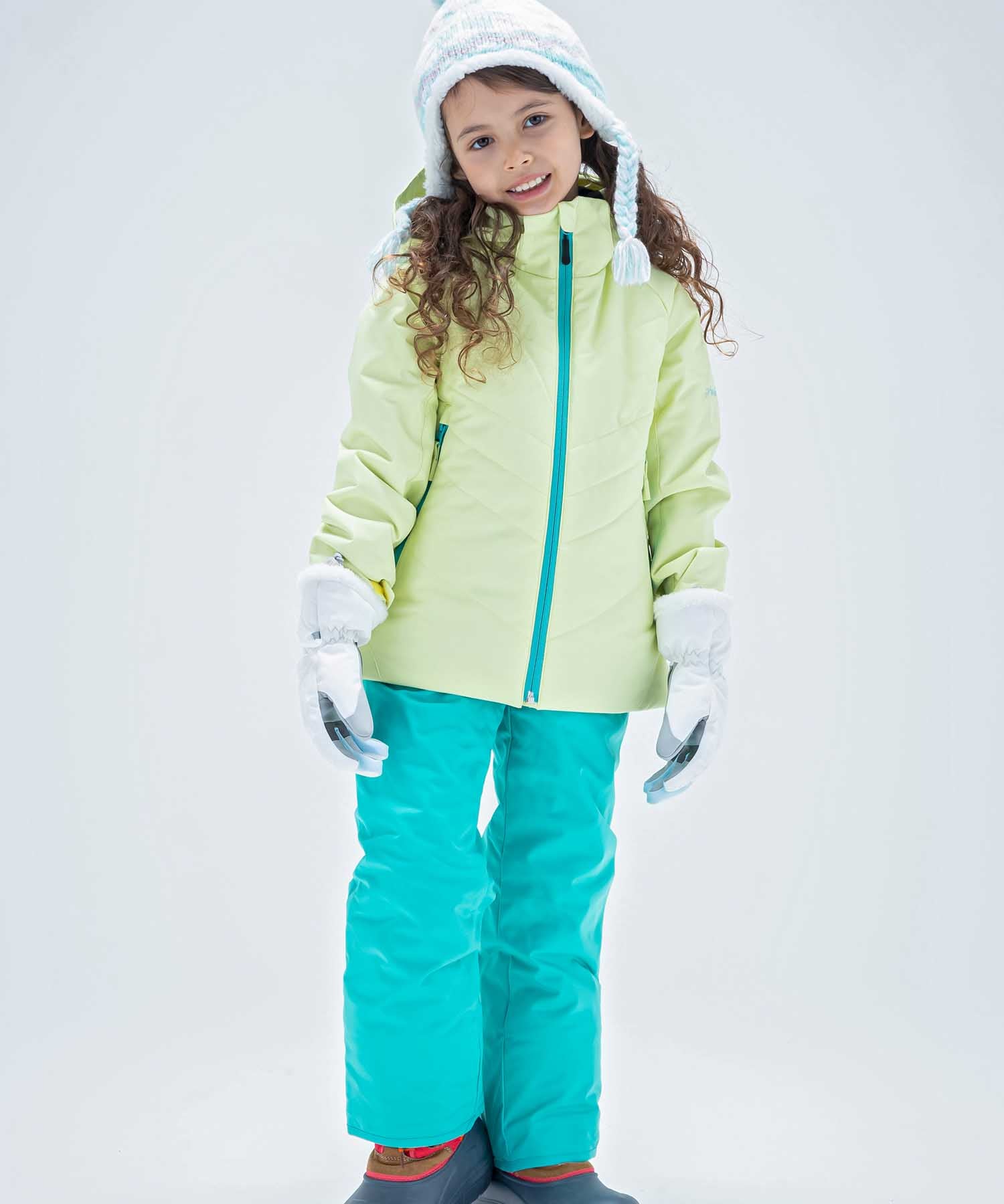 【KIDS/JUNIOR】子供用スキーウェア アウター上下セット ツーピース Snow White Junior Two-piece / Jr / 最大20cmサイズ調整可能 /phenixスキーウェア23AW