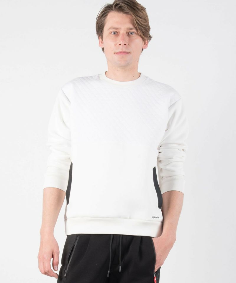 【MENS】キルトスウェットプルオーバー Quilt Sweat Pullover テックウェア アーバンアウトドア 高機能ウェア +phenix(プラスフェニックス)