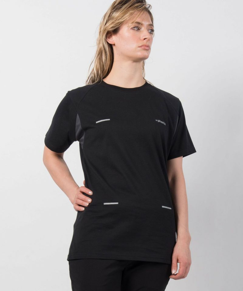 【WOMENS】速乾Tシャツ Mesh Parts T-Shirt テックウェア アーバンアウトドア 高機能ウェア +phenix(プラスフェニックス)