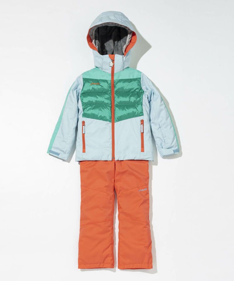 【KIDS/JUNIOR】子供用スキーウェア アウター上下セット ツーピース Quilt Kid's Two-Piece / 最大20cmサイズ調整可能 /phenixスキーウェア
