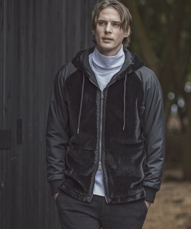 【MENS】ボアジップフーディ Boa Zip Hoodie テックウェア アーバンアウトドア 高機能ウェア +phenix(プラスフェニックス)