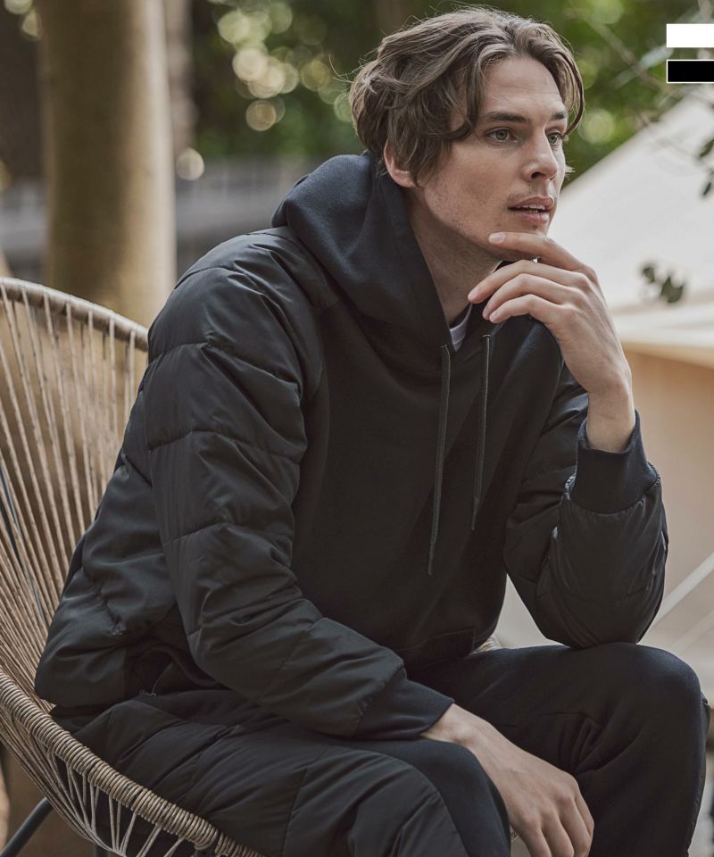 【MENS】サイドダウンジップフーディ Side Down Zip Hoodie テックウェア アーバンアウトドア 高機能ウェア +phenix(プラスフェニックス)