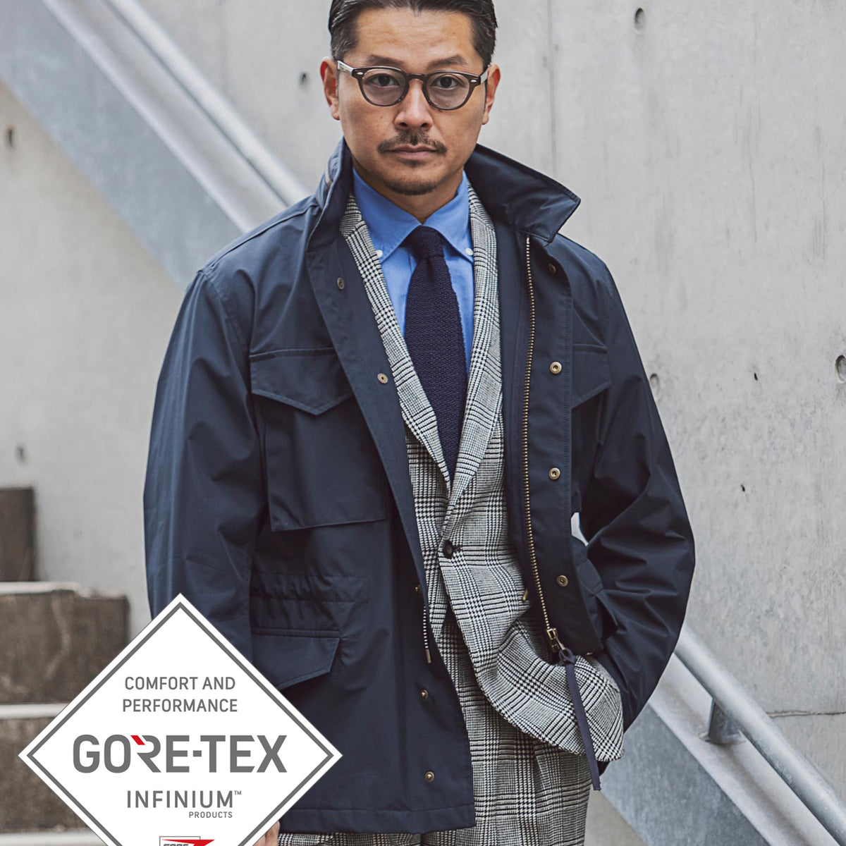 【MENS】ゴアテックスジャケット M-65 Field Jacket GTX WINDSTOPPER(R) プロダクト by GORE TEX  LABS ゴアテックスウェア | +phenix(プラスフェニックス)