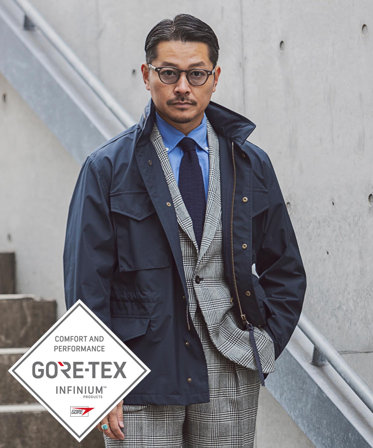 【MENS】ゴアテックスジャケット M-65 Field Jacket GTX WINDSTOPPER(R) プロダクト by GORE TEX  LABS ゴアテックスウェア テックウェア アーバンアウトドア 高機能ウェア +phenix(プラスフェニックス)