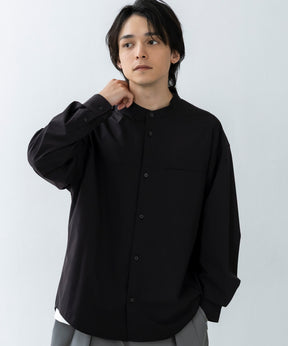 SEAM POCKET BAND COLLAR SHIRT / シームポケット バンドカラーシャツ