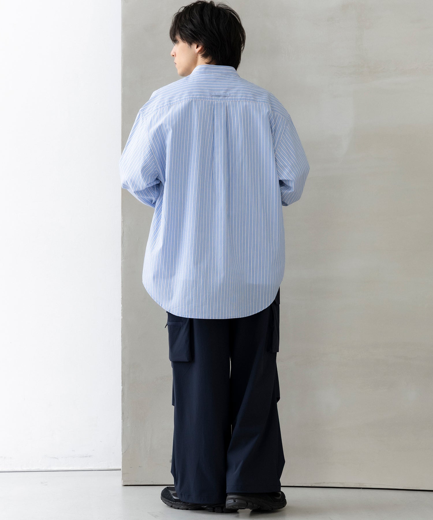 SEAM POCKET BAND COLLAR SHIRT / シームポケット バンドカラーシャツ