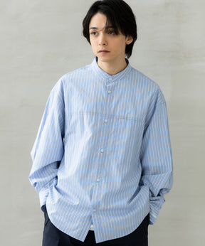 SEAM POCKET BAND COLLAR SHIRT / シームポケット バンドカラーシャツ