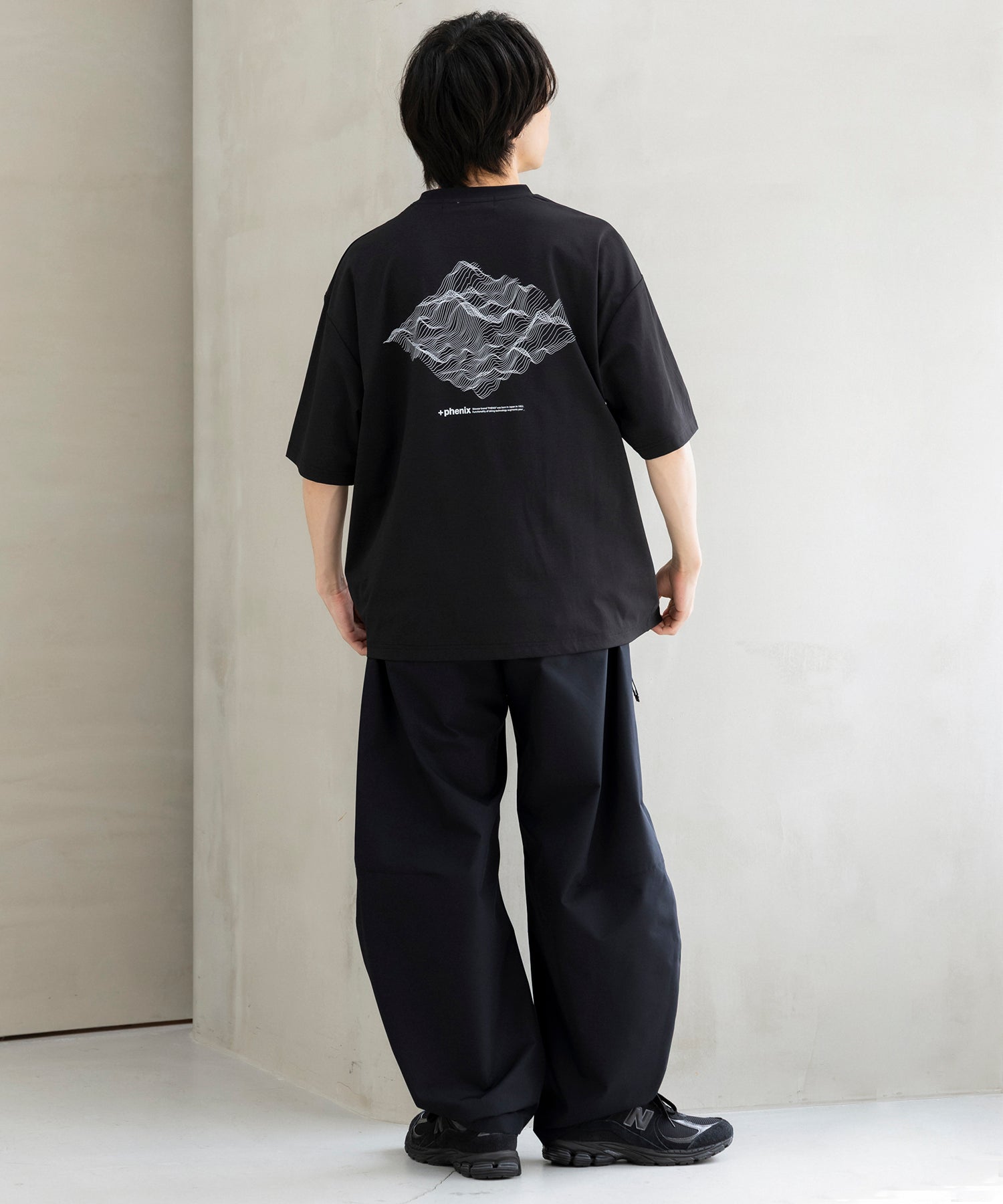 black ganion ORdER split Tシャツ 入手困難 Outlast® TOPOGRAPHY SHORT SLEEVE TEE / トポグラフィー ショート