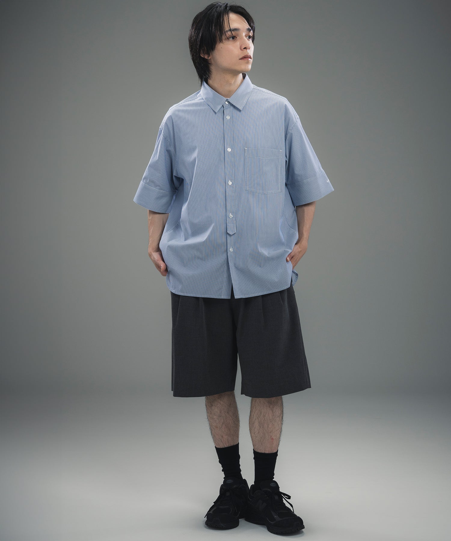 CUFFED SHORT SLEEVE SHIRT / カフスショートスリーブシャツ