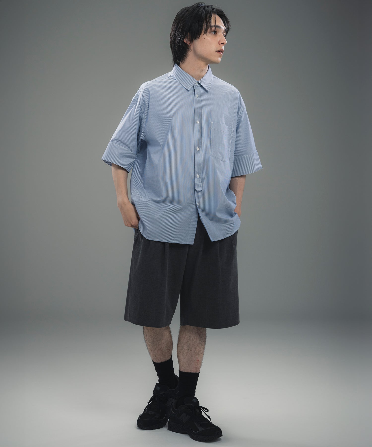 CUFFED SHORT SLEEVE SHIRT / カフスショートスリーブシャツ