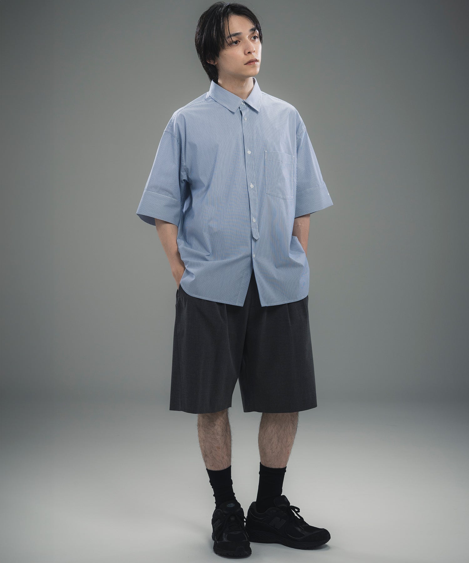 CUFFED SHORT SLEEVE SHIRT / カフスショートスリーブシャツ