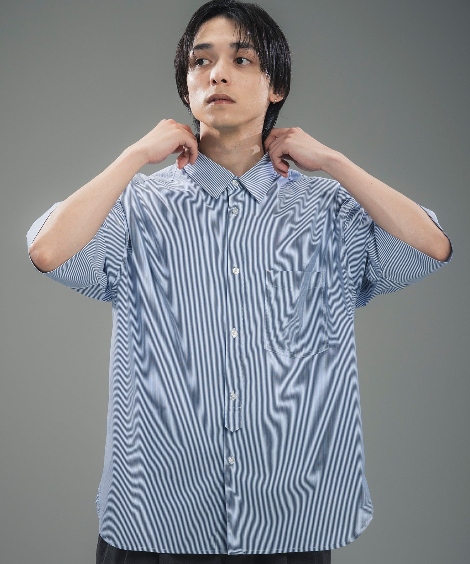 CUFFED SHORT SLEEVE SHIRT / カフスショートスリーブシャツ