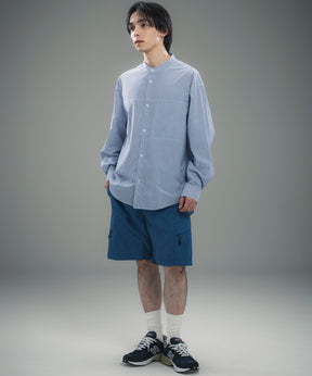 SEAM POCKET BAND COLLAR SHIRT / シームポケット バンドカラーシャツ