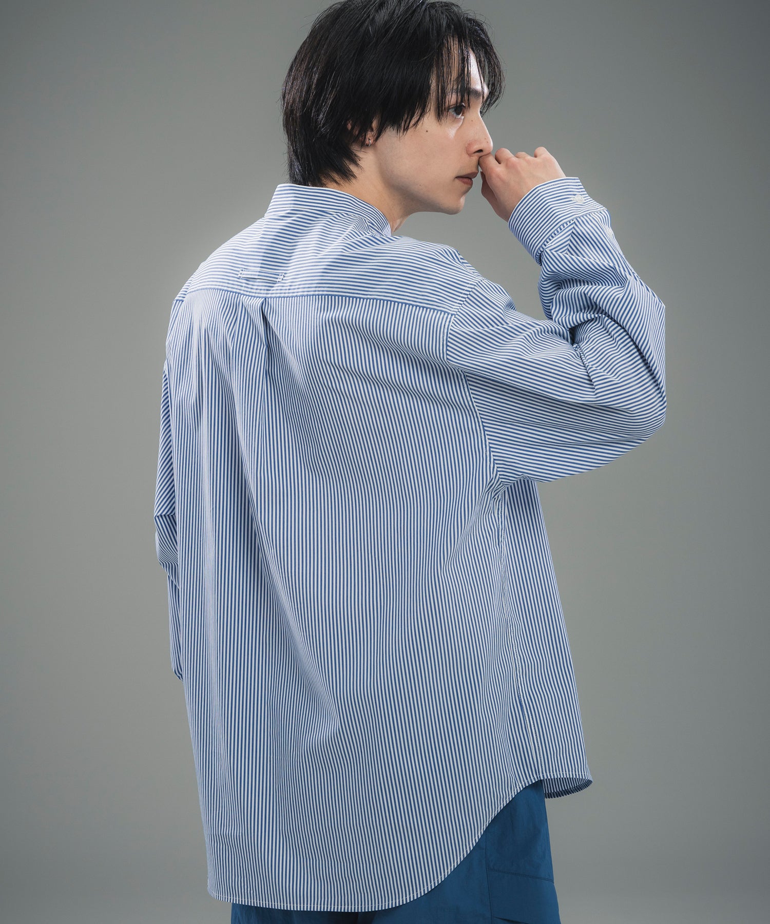 SEAM POCKET BAND COLLAR SHIRT / シームポケット バンドカラーシャツ