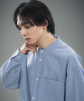SEAM POCKET BAND COLLAR SHIRT / シームポケット バンドカラーシャツ