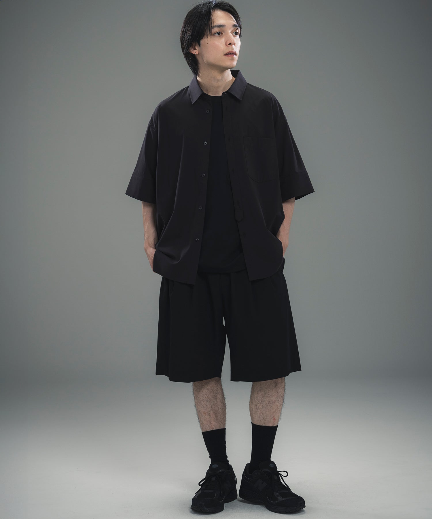 CUFFED SHORT SLEEVE SHIRT / カフスショートスリーブシャツ
