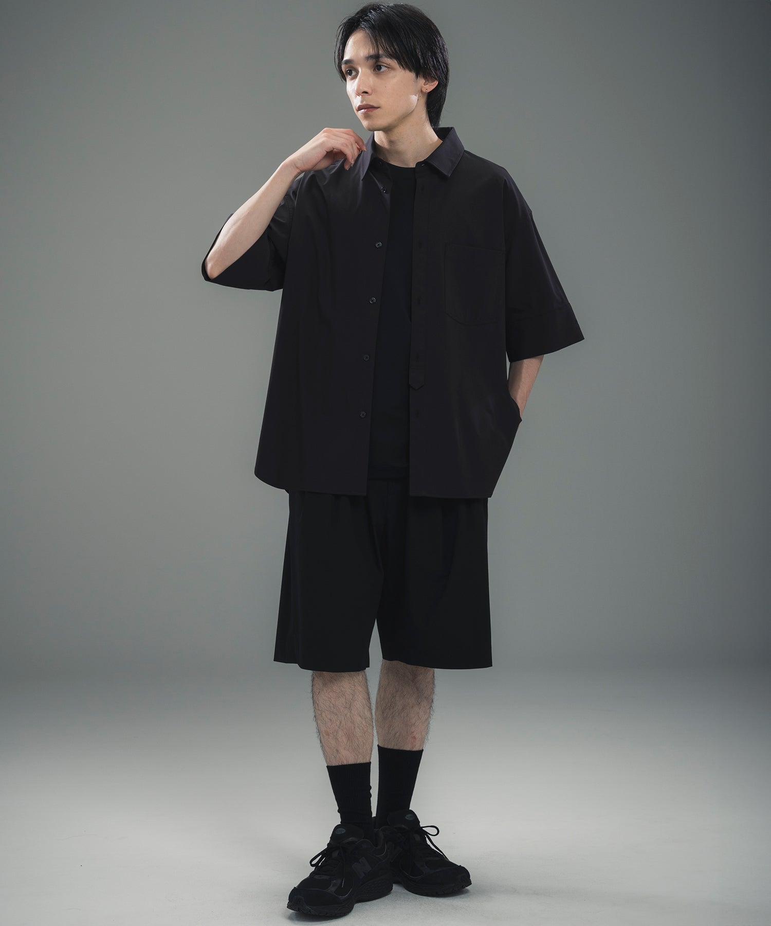 CUFFED SHORT SLEEVE SHIRT / カフスショートスリーブシャツ