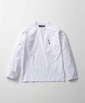 HIDDEN ZIP POCKET LONG SLEEVE TEE / コンシールファスナーポケット ロングスリーブTシャツ