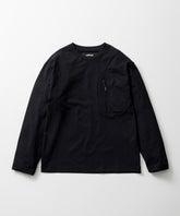 HIDDEN ZIP POCKET LONG SLEEVE TEE / コンシールファスナーポケット ロングスリーブTシャツ