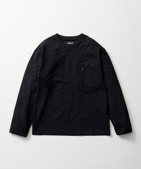 HIDDEN ZIP POCKET LONG SLEEVE TEE / コンシールファスナーポケット ロングスリーブTシャツ