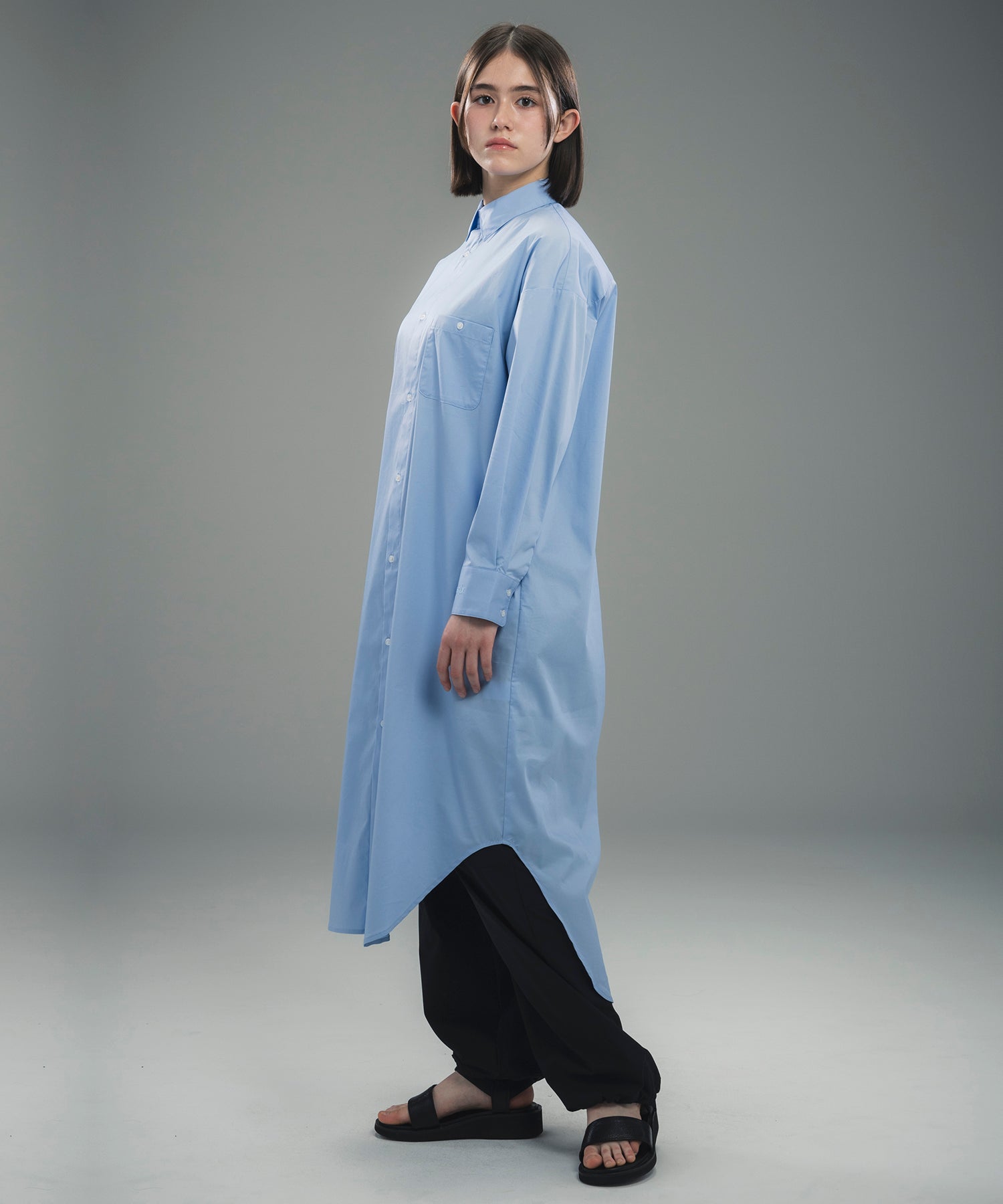 ROUND HEM SHIRT DRESS / ラウンドヘム シャツドレス