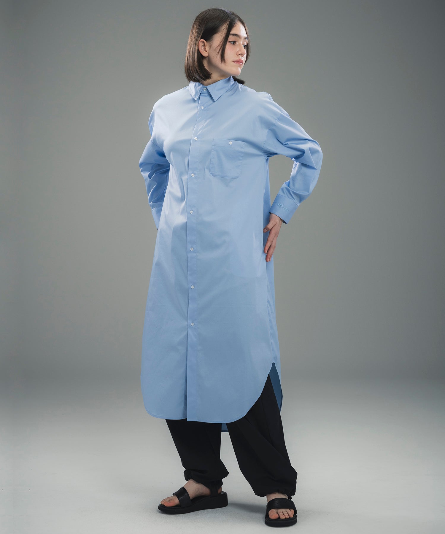 ROUND HEM SHIRT DRESS / ラウンドヘム シャツドレス