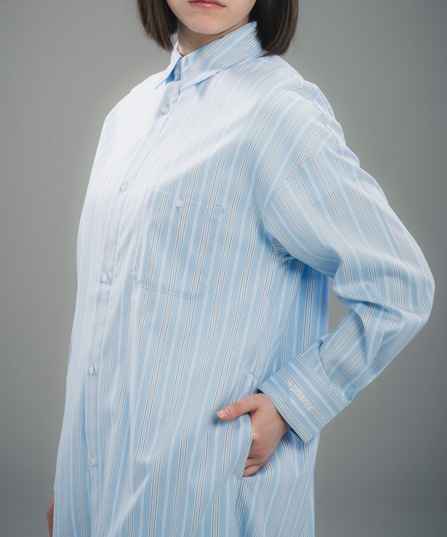 ROUND HEM SHIRT DRESS / ラウンドヘム シャツドレス