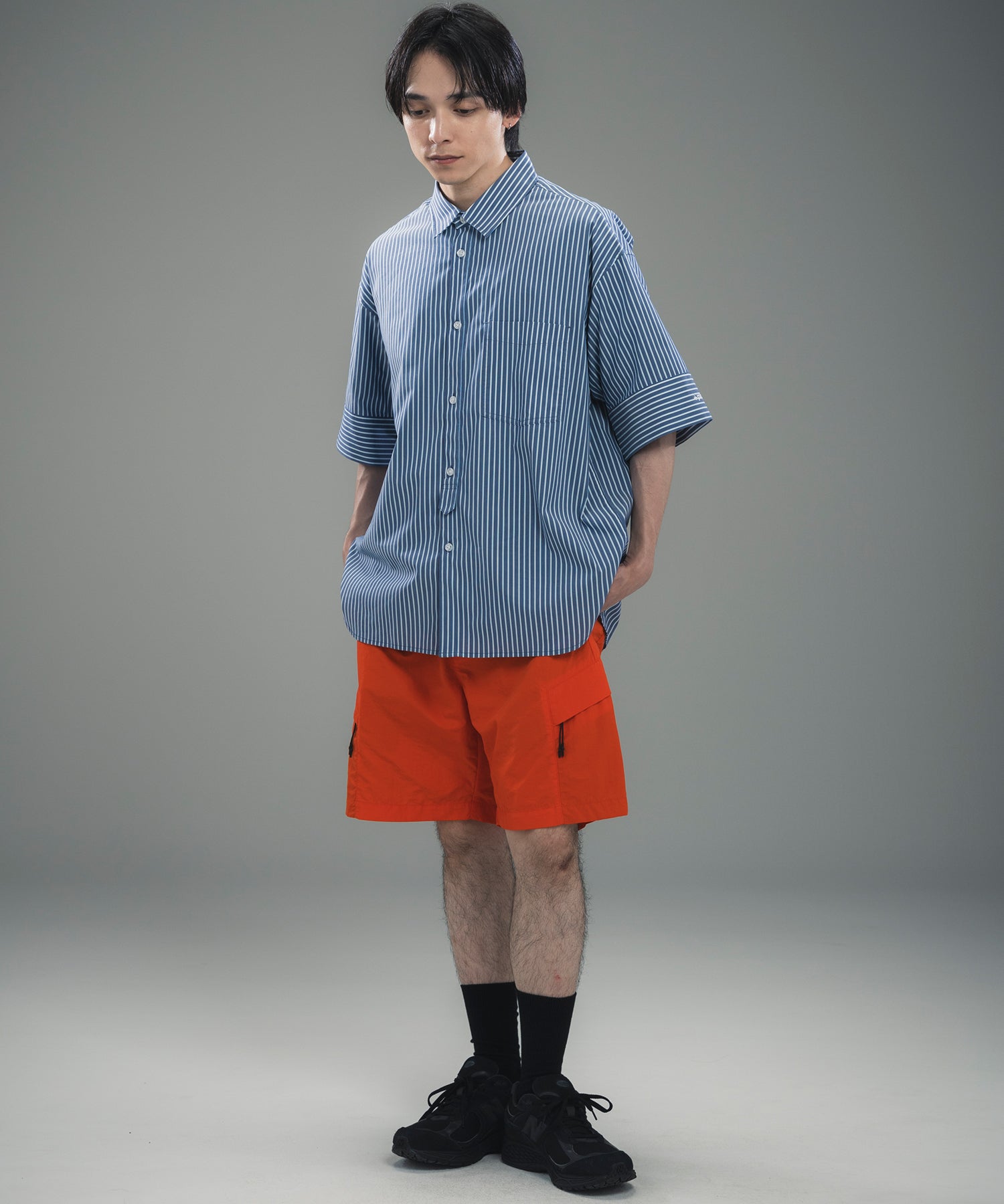 CUFFED SHORT SLEEVE SHIRT / カフスショートスリーブシャツ