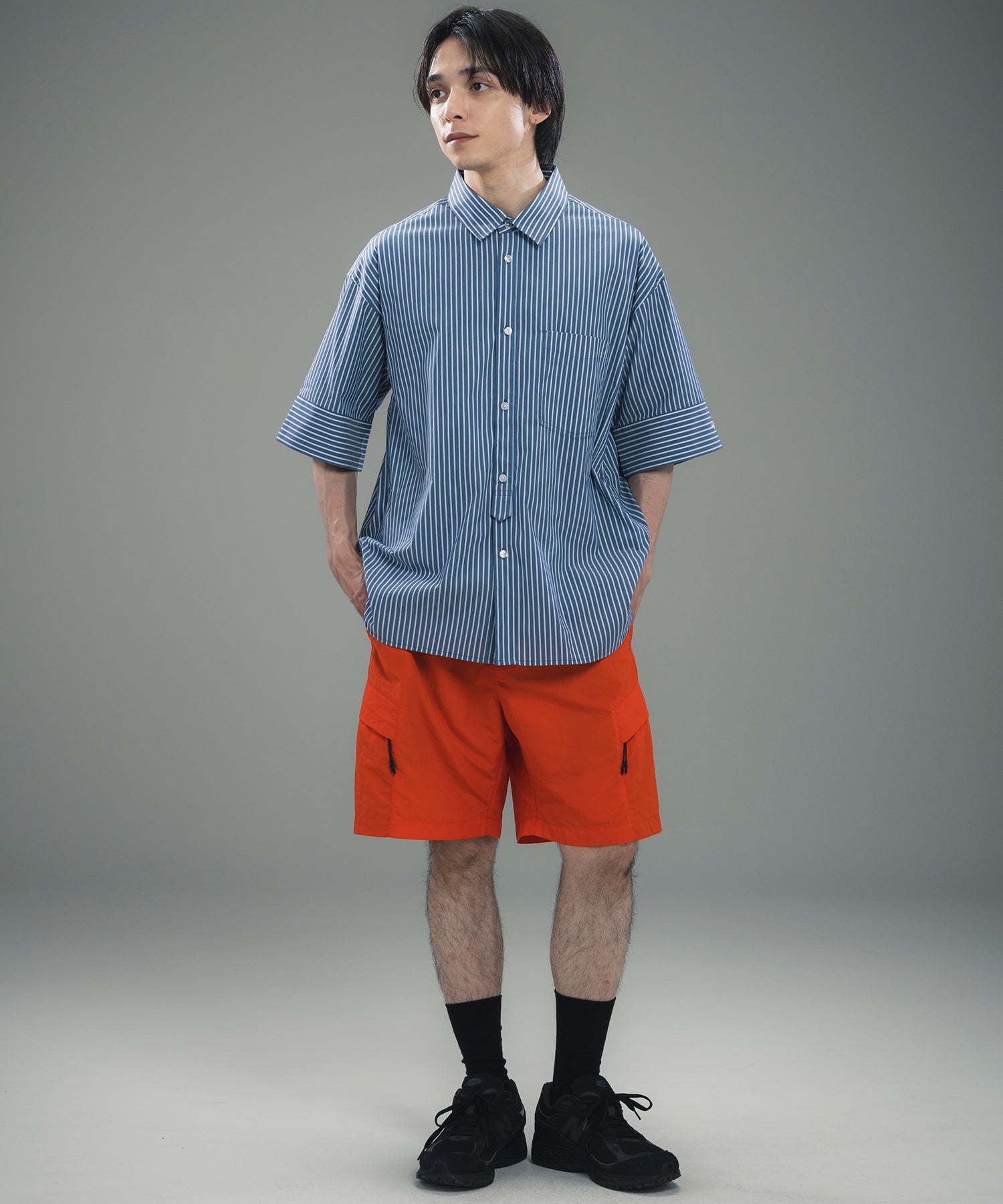CUFFED SHORT SLEEVE SHIRT / カフスショートスリーブシャツ