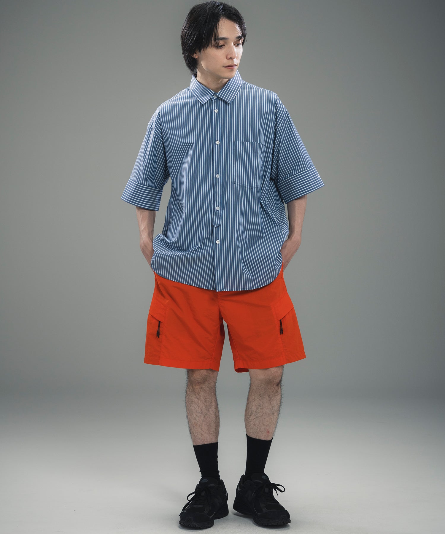 CUFFED SHORT SLEEVE SHIRT / カフスショートスリーブシャツ