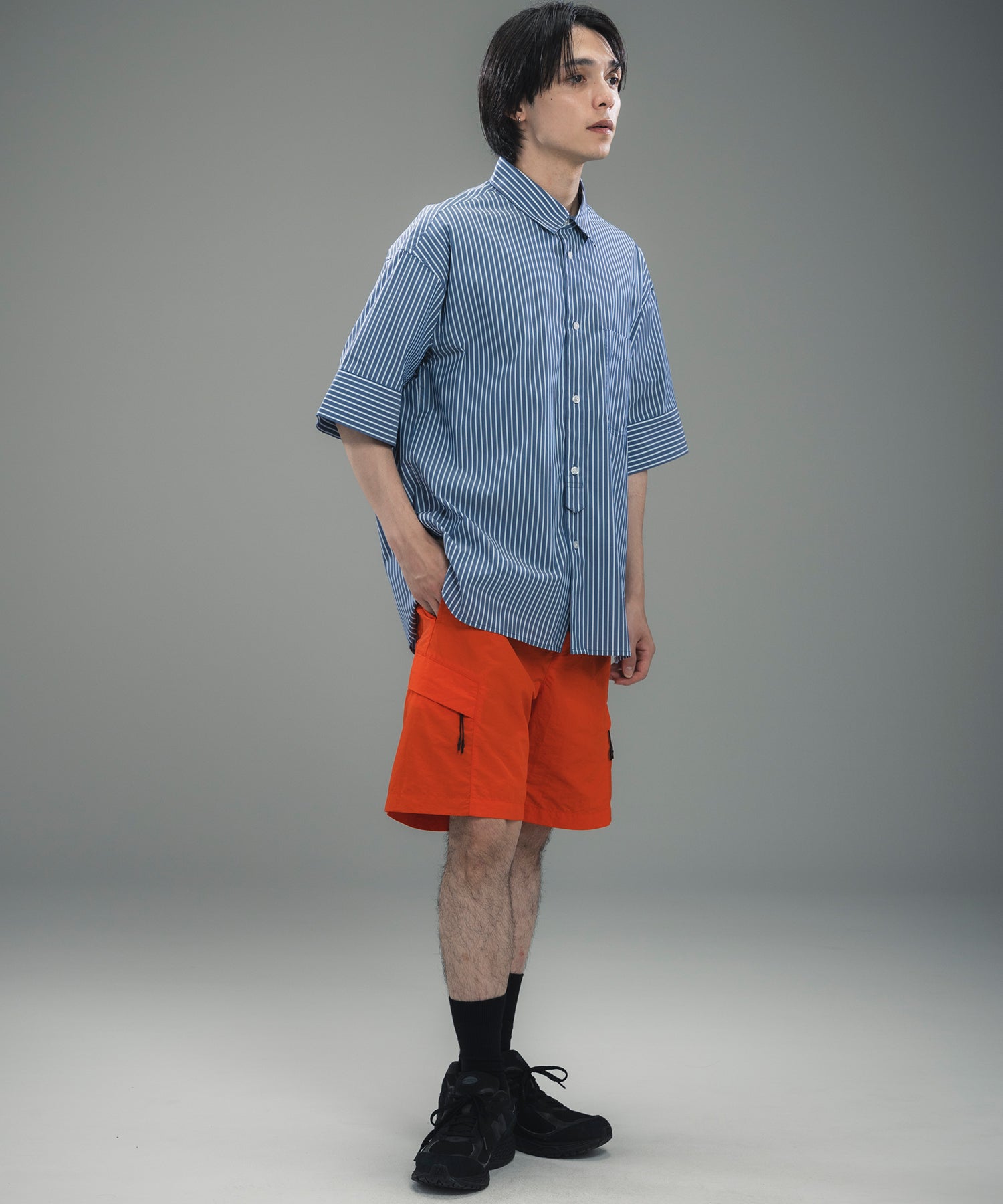 CUFFED SHORT SLEEVE SHIRT / カフスショートスリーブシャツ