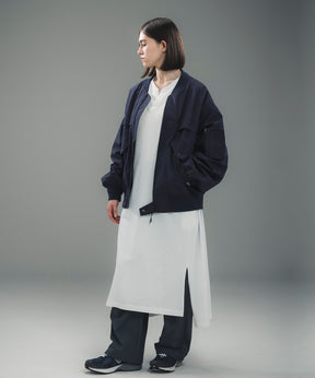 LONG CUFF CUT-AND-SEW DRESS / ロングカフ カットソードレス