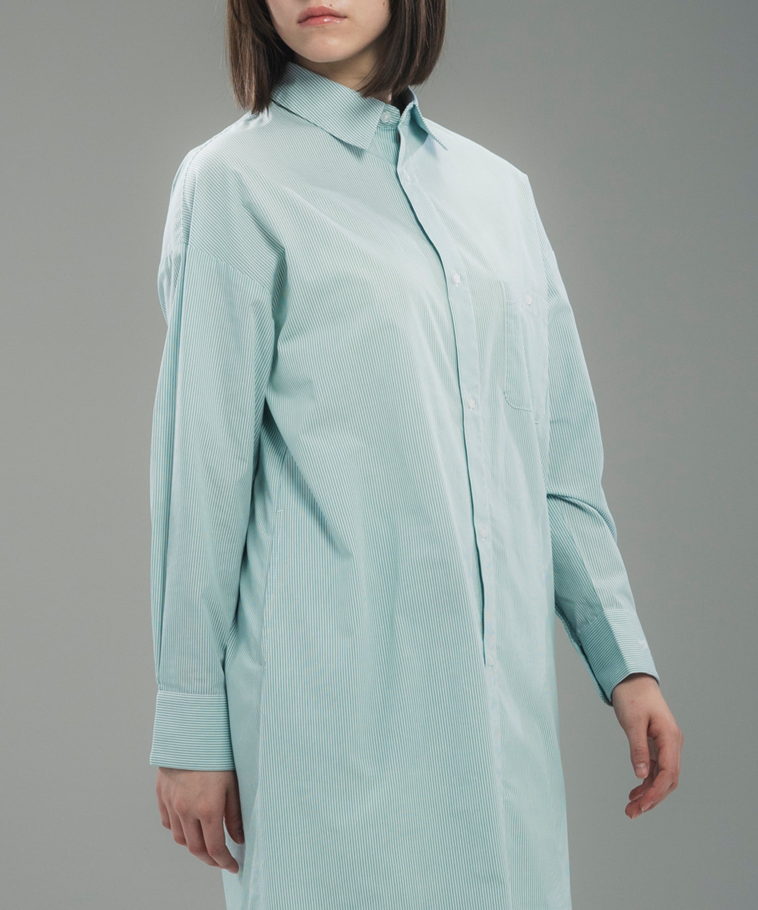 ROUND HEM SHIRT DRESS / ラウンドヘム シャツドレス