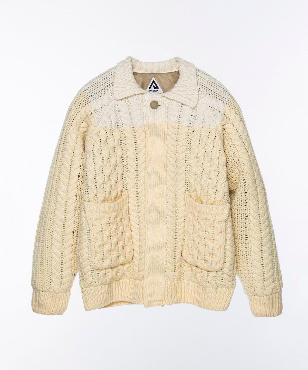 AERO STILL MERINO WOOL GRADATION KNIT CARDIGAN
