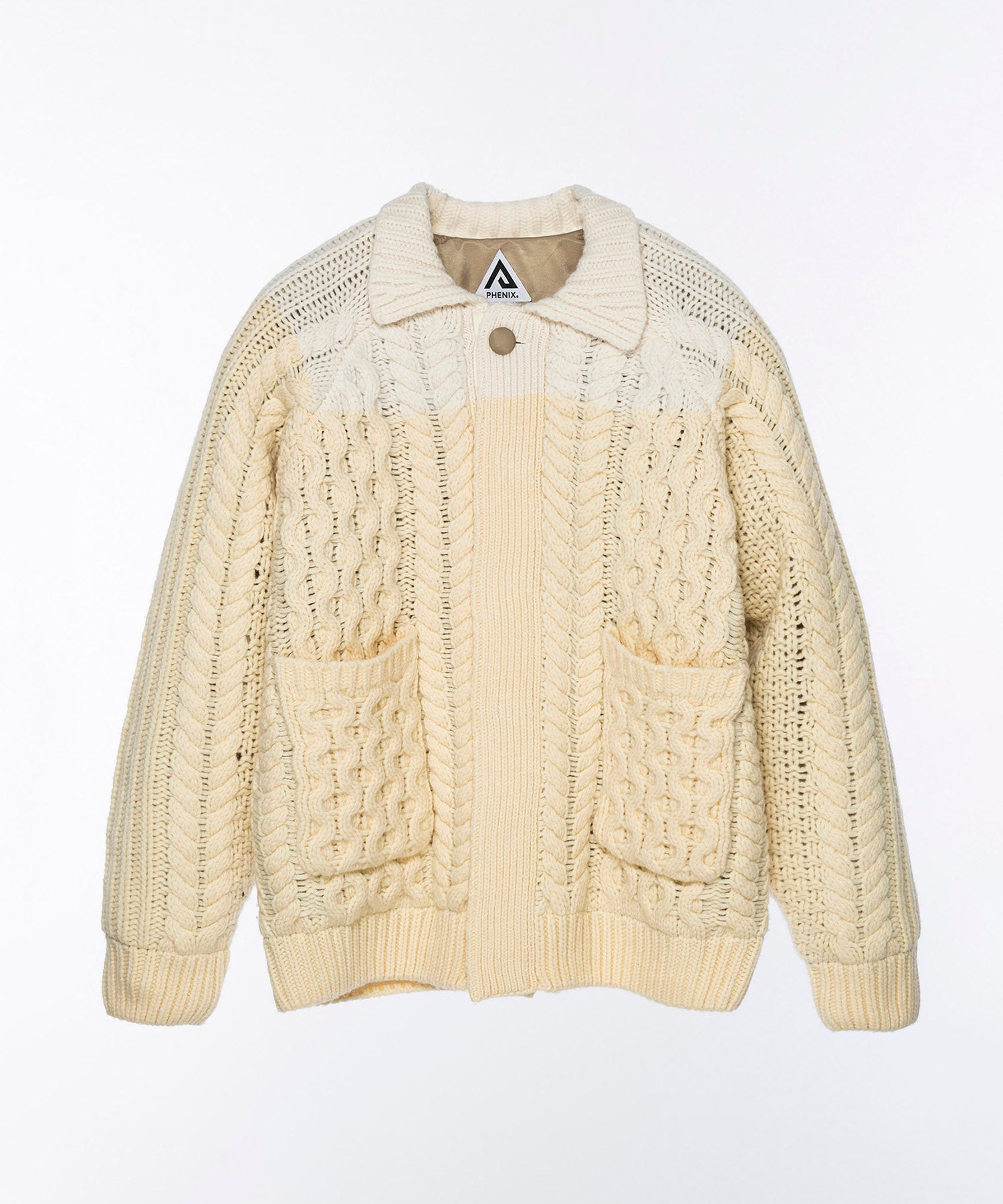 AERO STILL MERINO WOOL GRADATION KNIT CARDIGAN