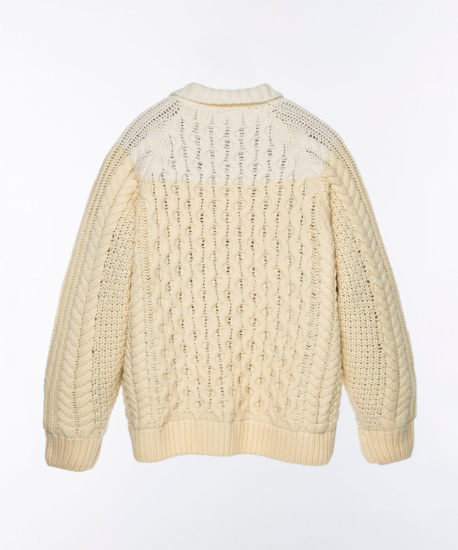 AERO STILL MERINO WOOL GRADATION KNIT CARDIGAN