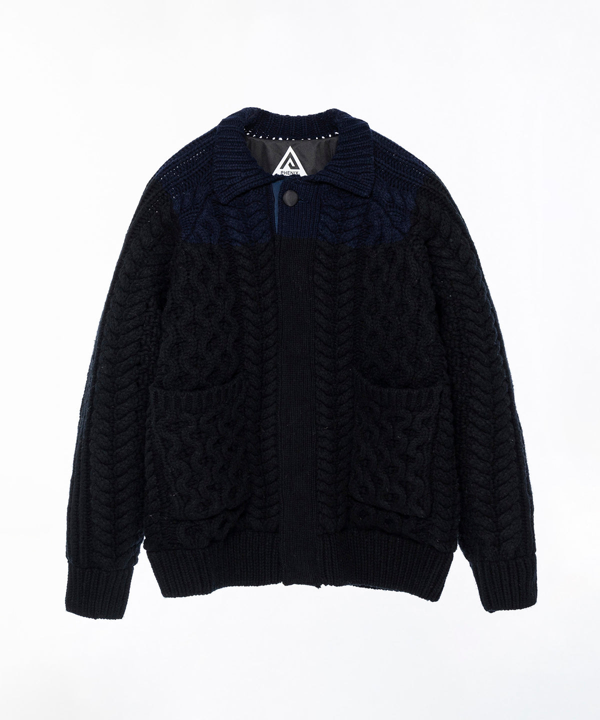 AERO STILL MERINO WOOL GRADATION KNIT CARDIGAN