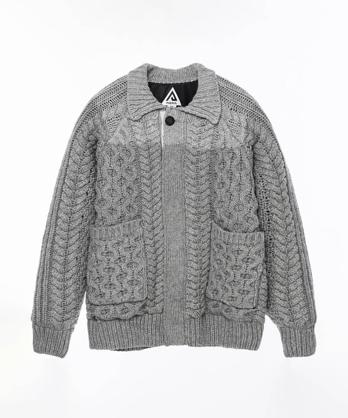 AERO STILL MERINO WOOL GRADATION KNIT CARDIGAN