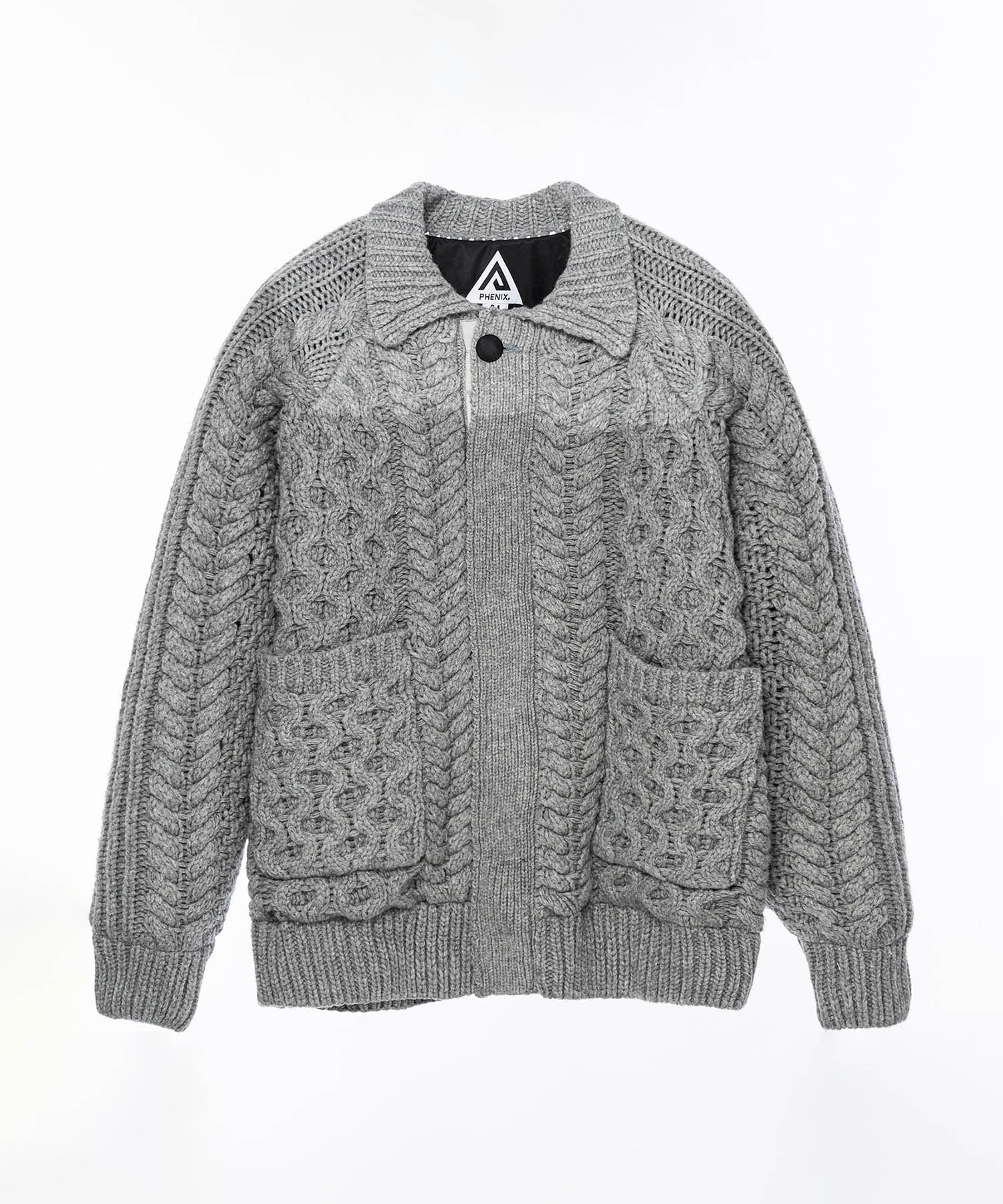 AERO STILL MERINO WOOL GRADATION KNIT CARDIGAN
