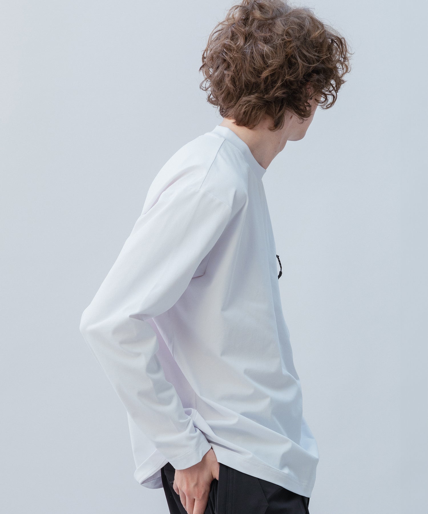 HIDDEN ZIP POCKET LONG SLEEVE TEE / コンシールファスナーポケット ロングスリーブTシャツ