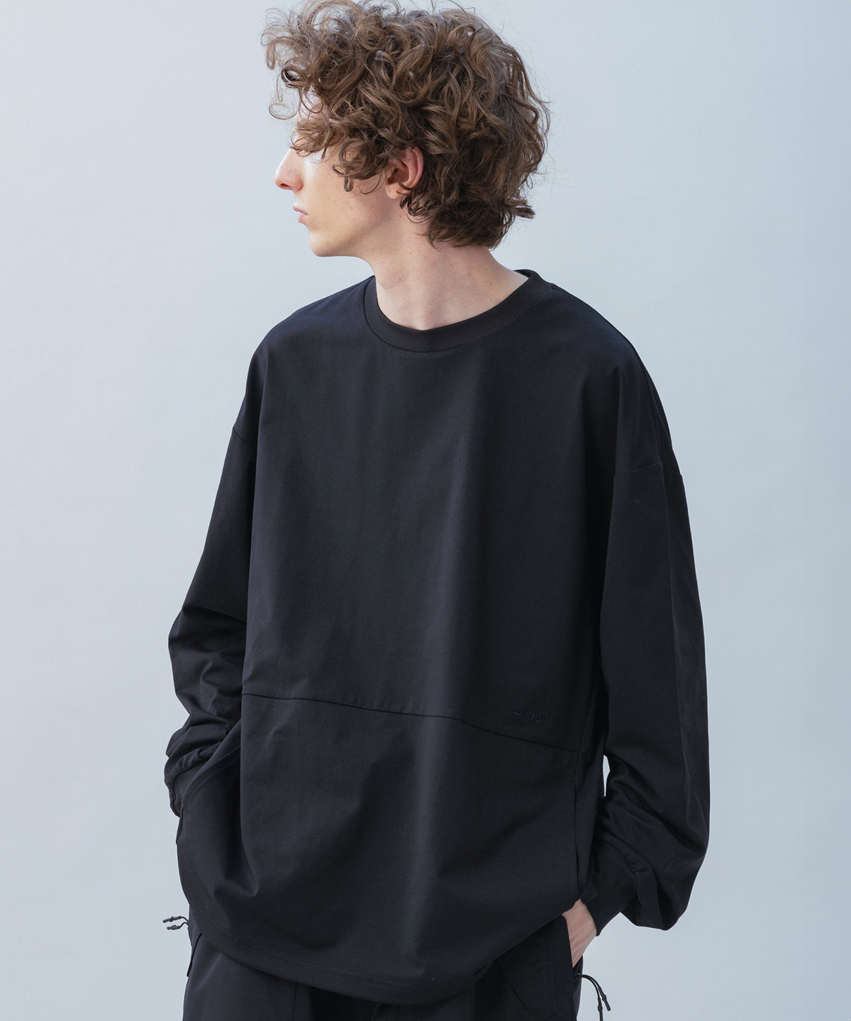 DRAWSTRING LONG SLEEVE TEE / ドローストリングロングスリーブTシャツ