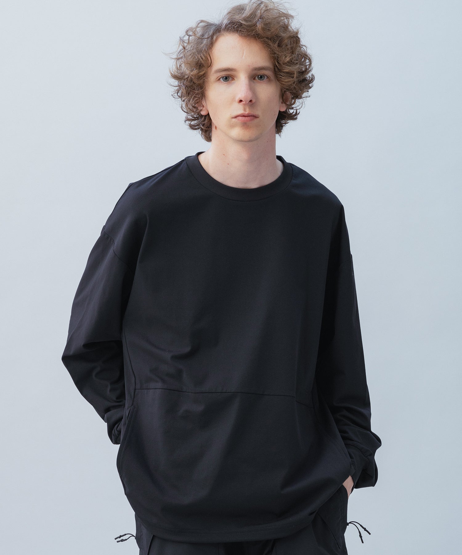 DRAWSTRING LONG SLEEVE TEE / ドローストリングロングスリーブTシャツ