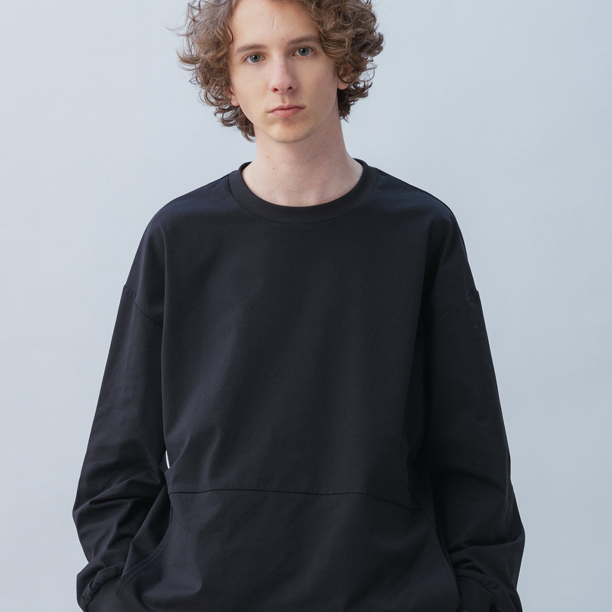 DRAWSTRING LONG SLEEVE TEE / ドローストリングロングスリーブTシャツ