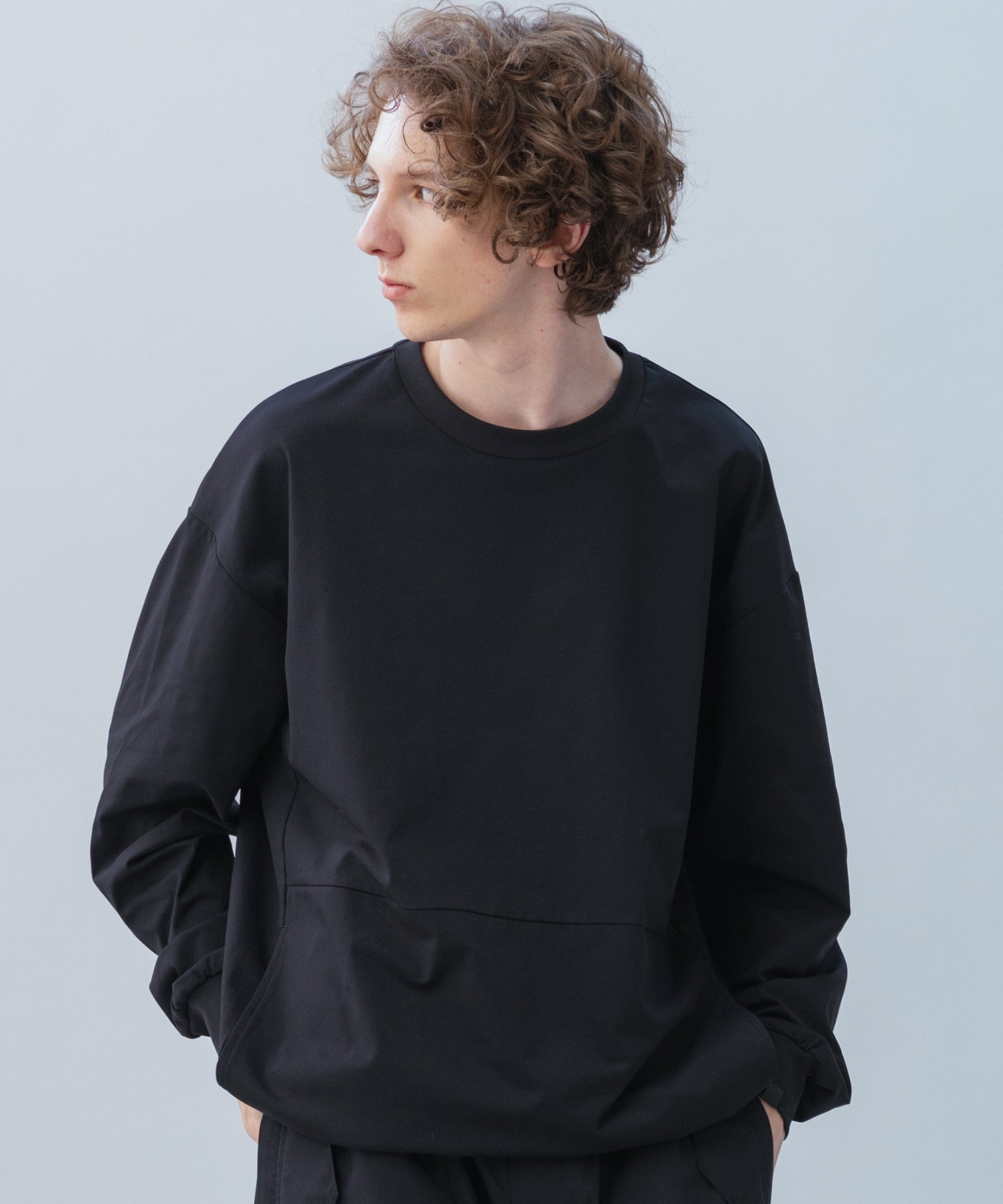 DRAWSTRING LONG SLEEVE TEE / ドローストリングロングスリーブTシャツ