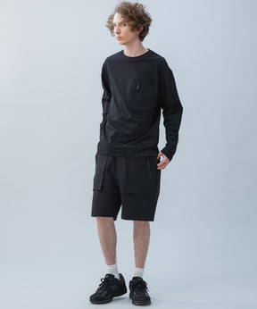 HIDDEN ZIP POCKET LONG SLEEVE TEE / コンシールファスナーポケット ロングスリーブTシャツ