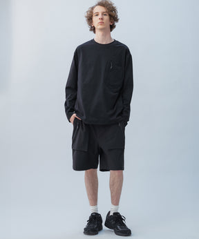 HIDDEN ZIP POCKET LONG SLEEVE TEE / コンシールファスナーポケット ロングスリーブTシャツ