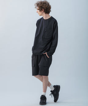 HIDDEN ZIP POCKET LONG SLEEVE TEE / コンシールファスナーポケット ロングスリーブTシャツ
