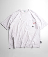 【MENS】ビッグシルエット ワンポイント刺繍 ポケット 半袖Tシャツ /inhabitant(インハビタント)