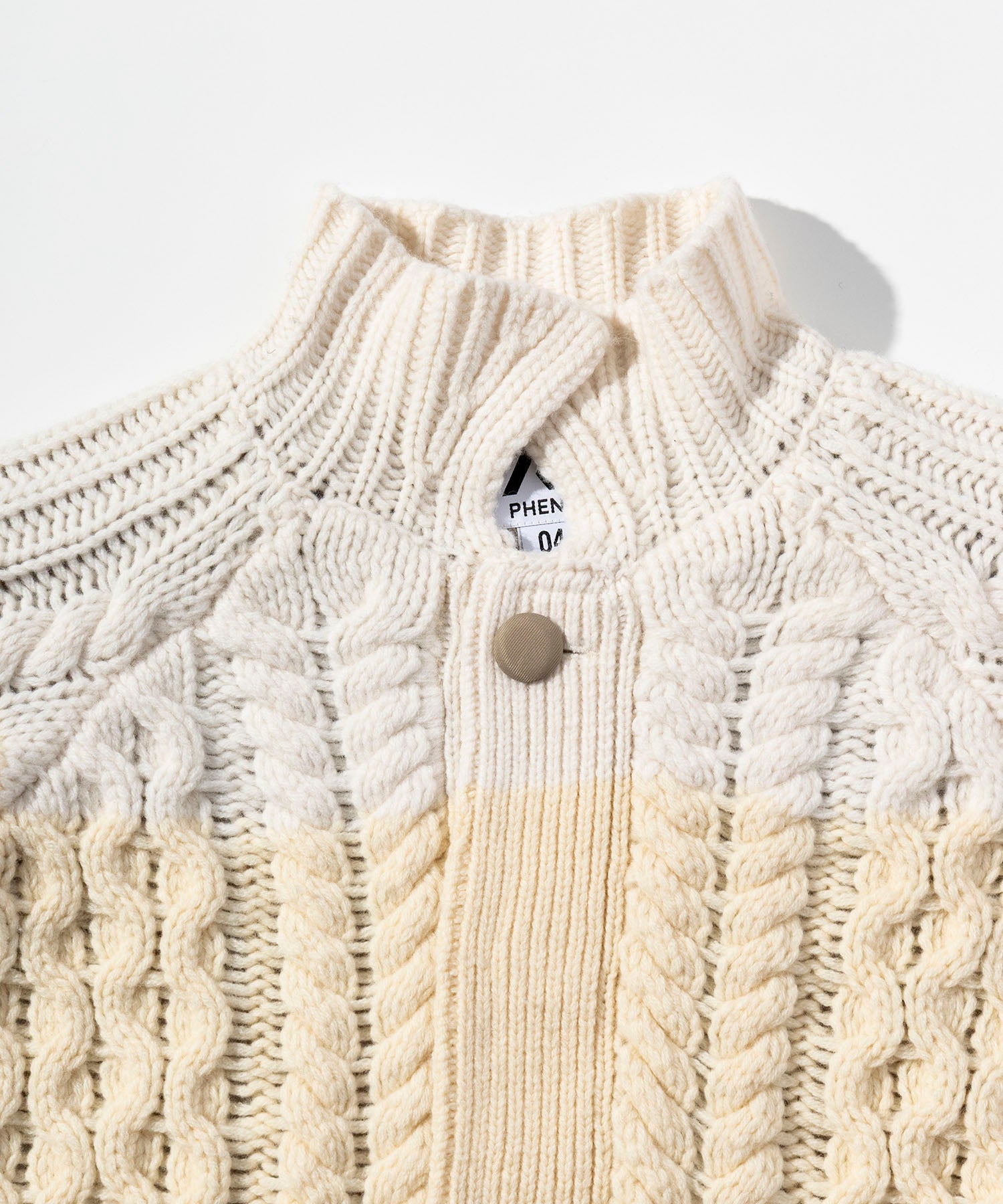 AERO STILL MERINO WOOL GRADATION KNIT CARDIGAN