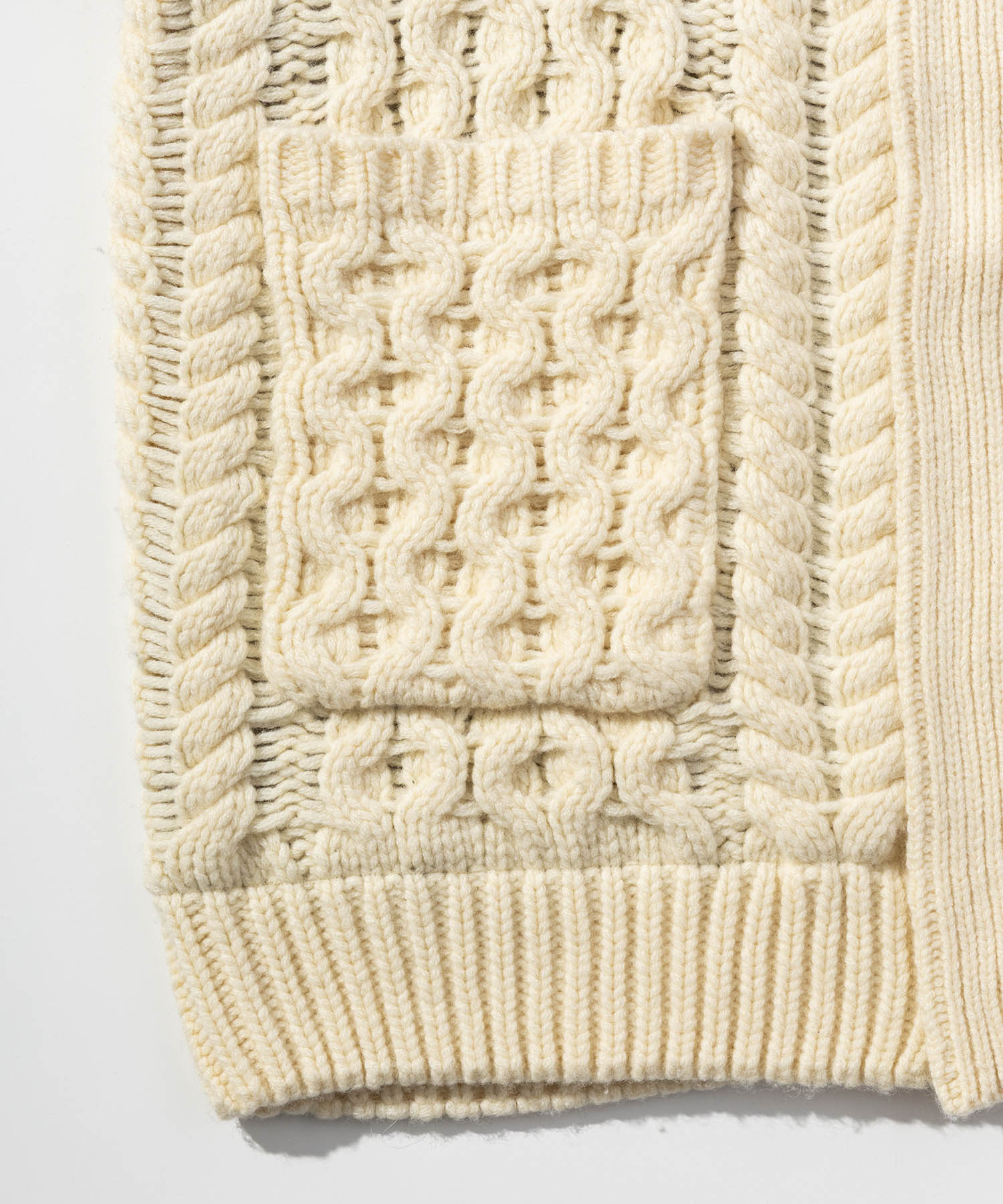 AERO STILL MERINO WOOL GRADATION KNIT CARDIGAN